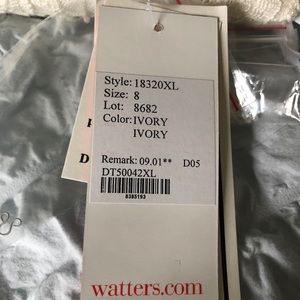 NEW w tags, Watters wedding gown, Emerson size 8